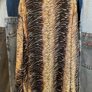 “Tiger” Long Sleeve Button Down top